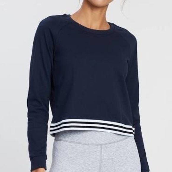 Allfenix Sweatshirt Crop TracK Top Small Navy Blue - Picture 6 of 7